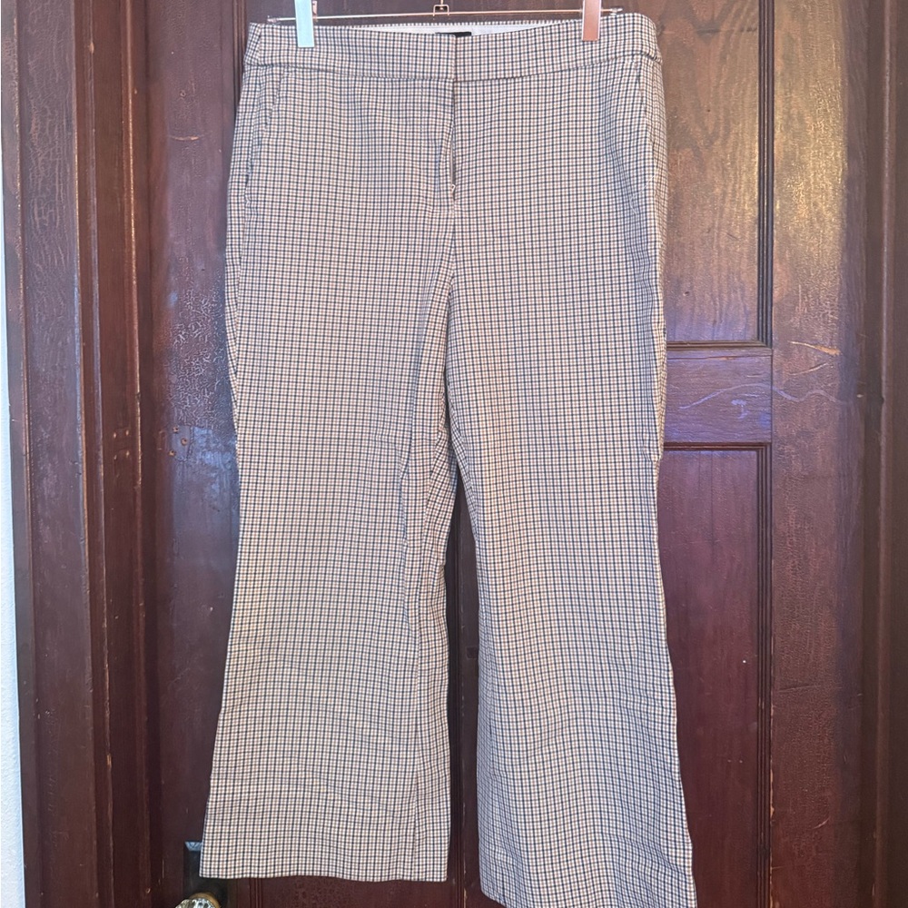 JCrew Kelsey Plaid Flare Pants